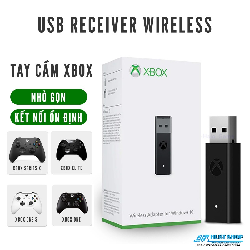 USB Xbox Wireless Adapter Cho Tay Cầm Xbox One, Xbox Series S/X Và Windows 10