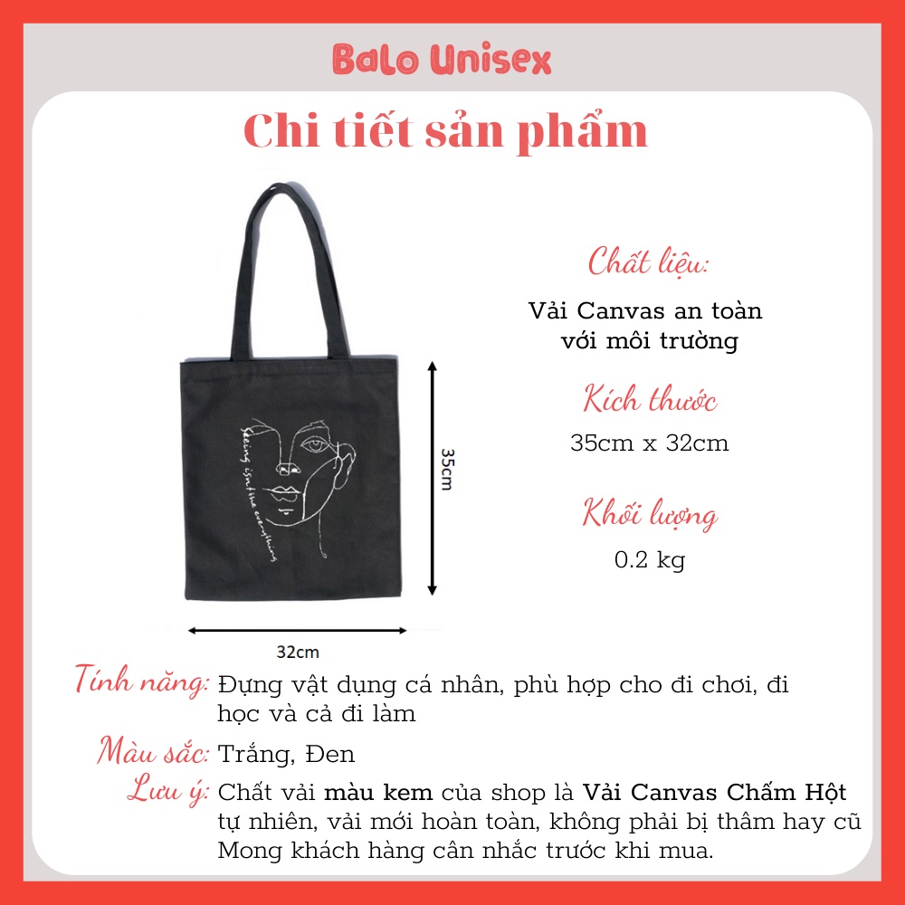 Túi Tote Vải Canvas Nữ Đi Học Có Khóa Phong Cách Hàn Quốc 201TOTE