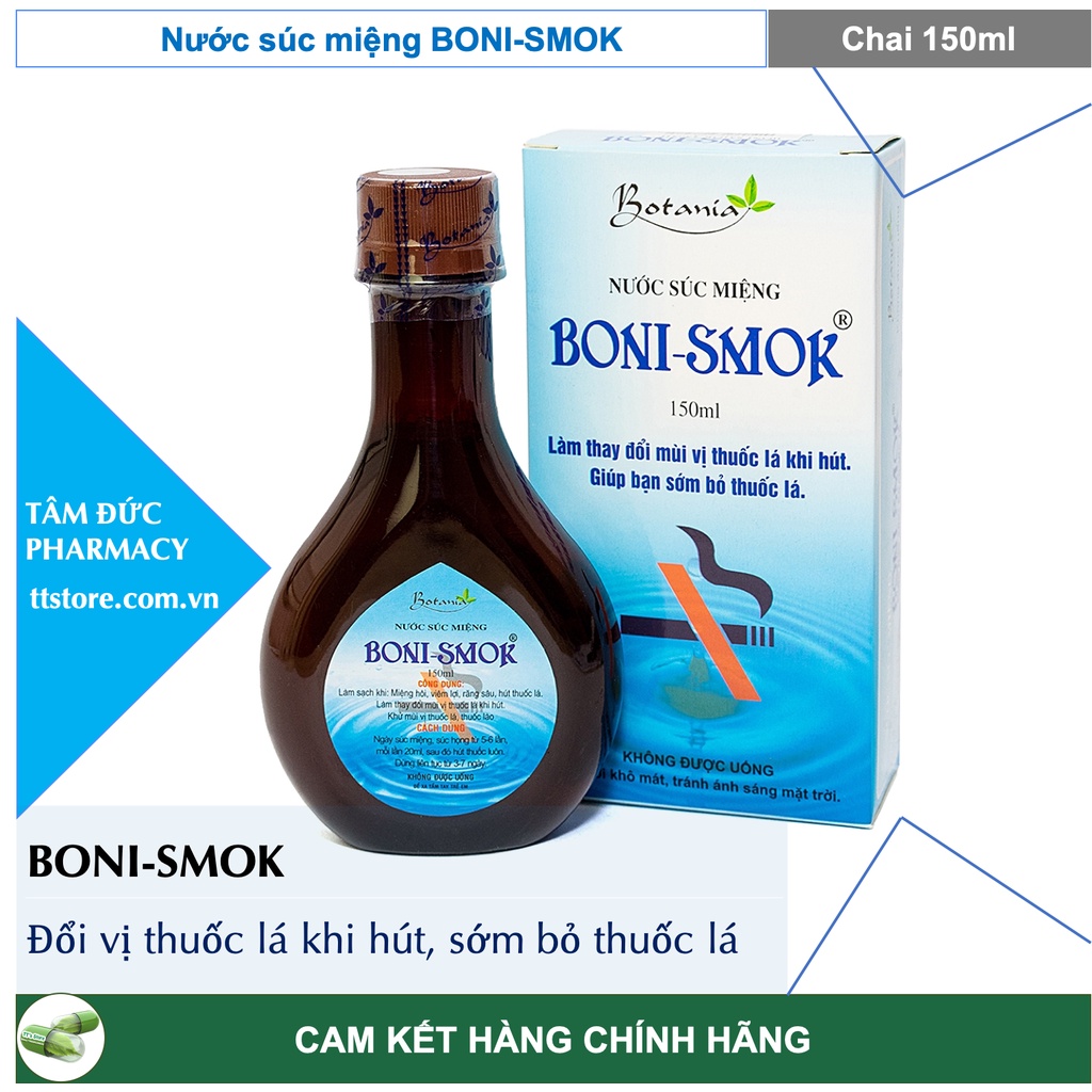 Nước súc miệng Boni Smok - Nước súc miệng cai thuốc lá [BoniSmok]