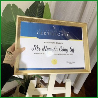 Khung bằng khen A4 vát viền mỏng cỡ A4 sang trọng