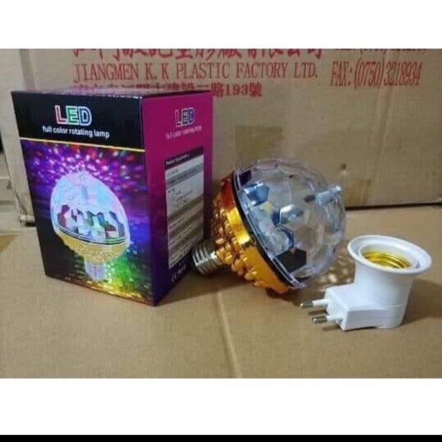 Đèn led chớp 7 màu xoay tròn