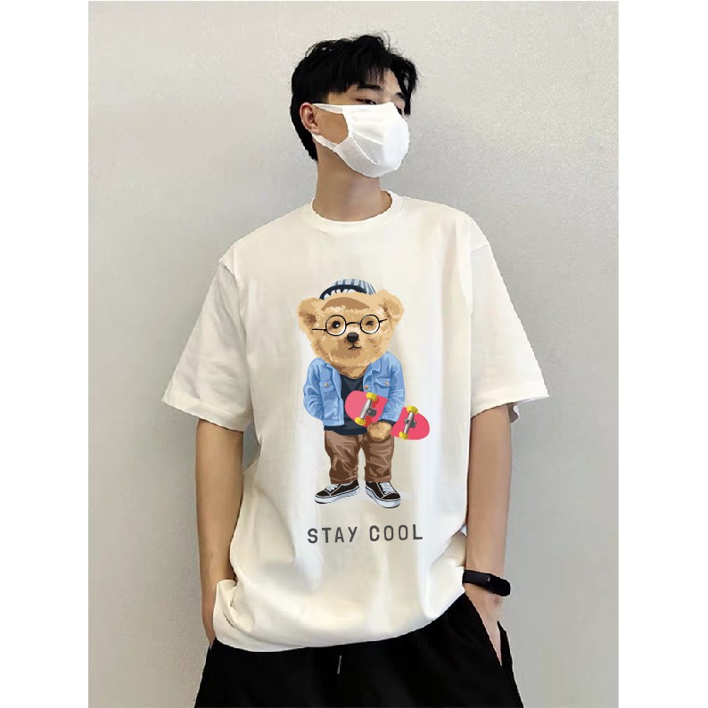 Áo thun Stay Cool tay lỡ form suông rộng chất liệu thun cotton mềm mại