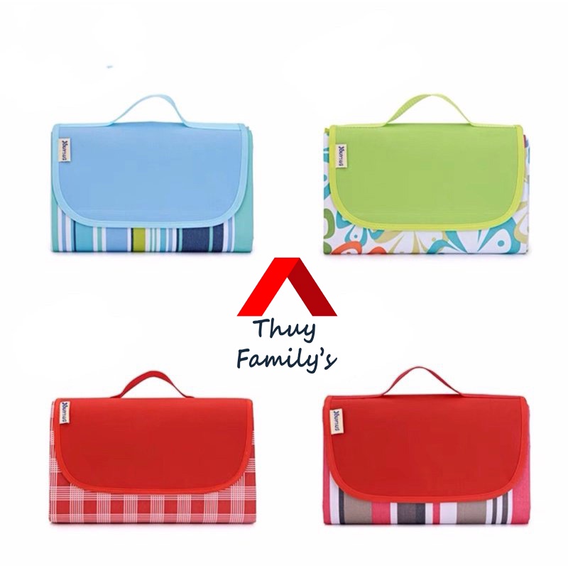 THẢM DU LỊCH GẤP GỌN CHỐNG THẤM CAO CẤP,TẤM TRẢI PICNIC CẮM TRẠI HỌA TIẾT KẺ KARO.