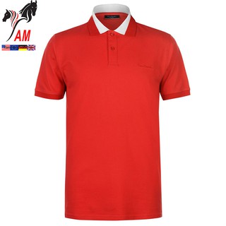 [100% cotton] Áo Thun Pierre Cardin Plain Polo Shirt Mens Cao Cấp ( Blue - Size EU - UK)