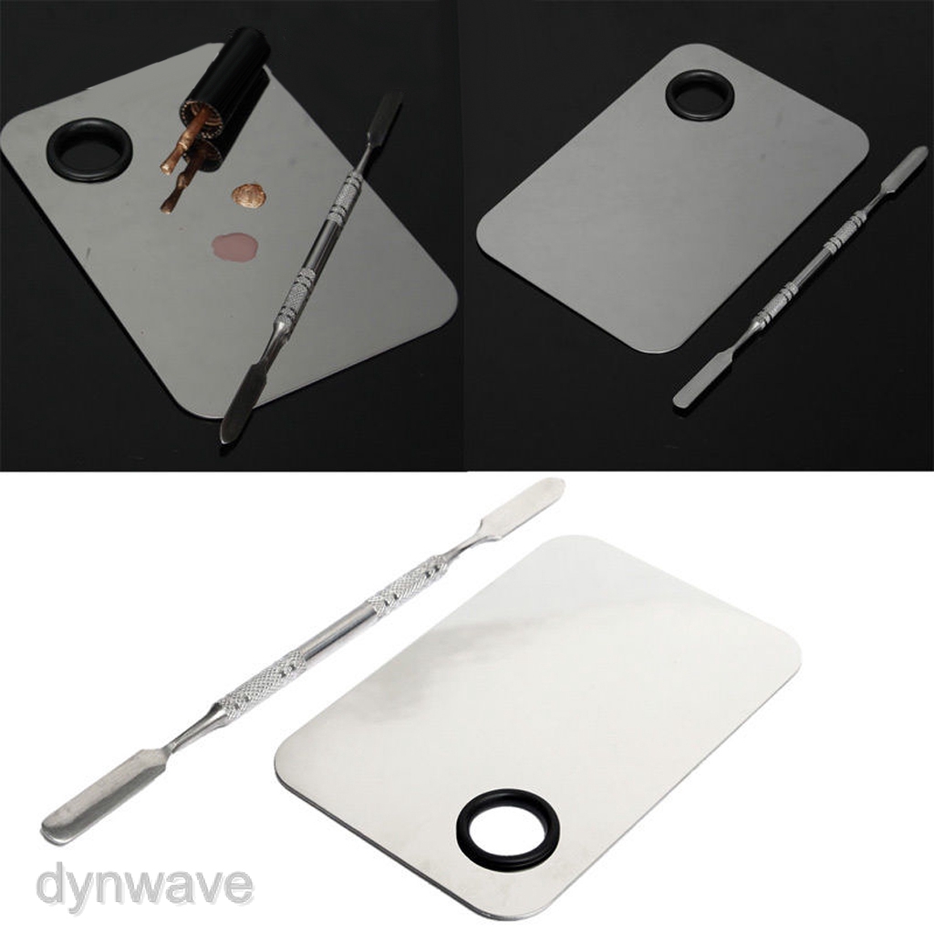 Bảng trộn kem nền &amp; màu phấn mắt chất liệu thép không gỉ