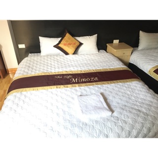 Ga chun viền cotton vải trắng 160x200cm đệm 10cm