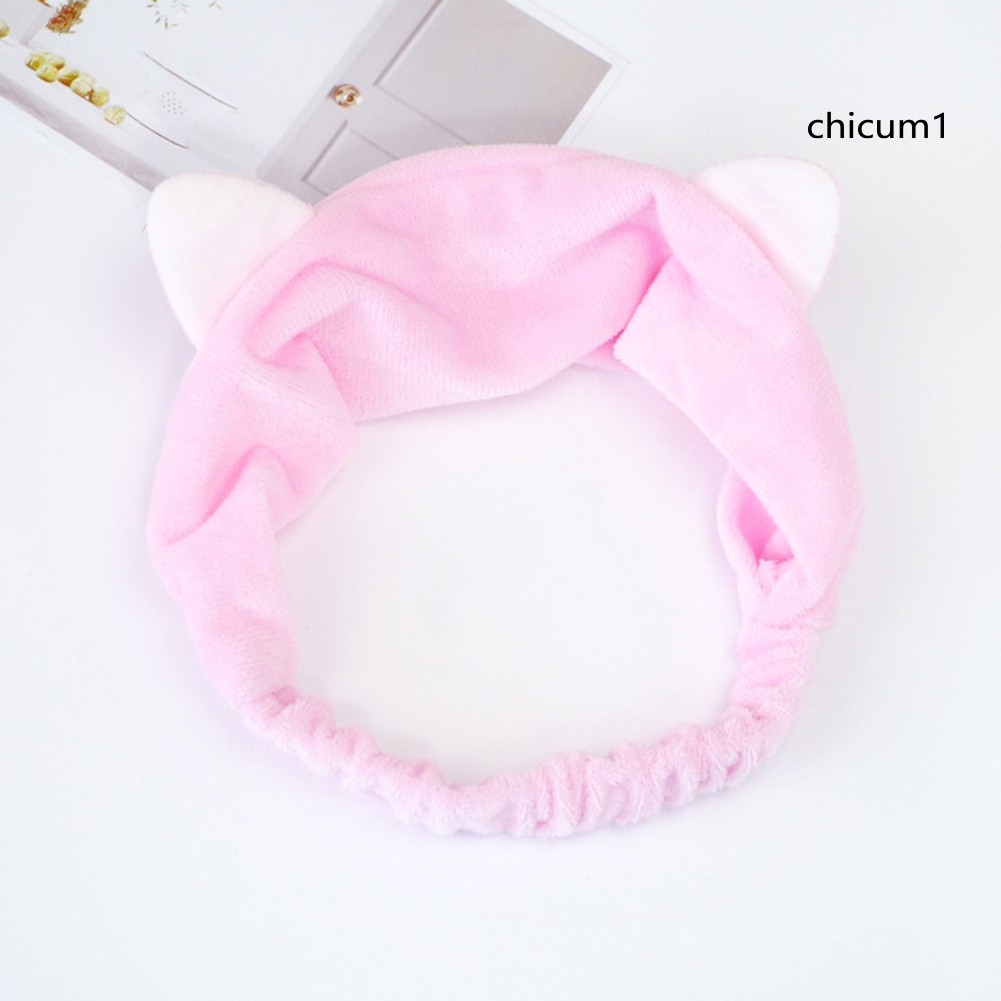 [Hàng mới về] Băng đô co giãn trang trí tai mèo xinh xắn cho nữ