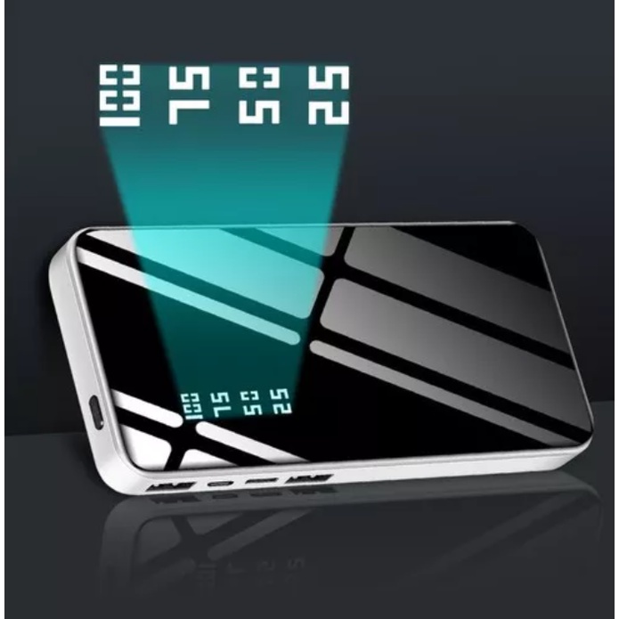 PIN 300000MAH + TẶNG CÁP SẠC NHANH - PIN DỰ PHÒNG MẶT GƯƠNG THIẾT KẾ SANG TRỌNG DUNG LƯỢNG LỚN