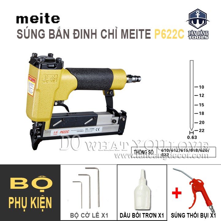 Súng Đinh Chỉ - Đinh Đồng Meite PC622C Tặng Súng Thổi Bụi