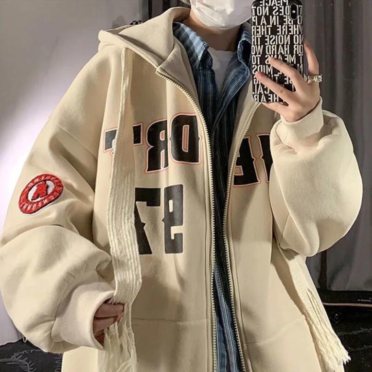 Áo Khoác ANE DRT Form Rộng Nỉ 2 Lớp Dày Có Mũ Ulzzang Unisex Nam Nữ Hàn Quốc(Hàng Sẵn)