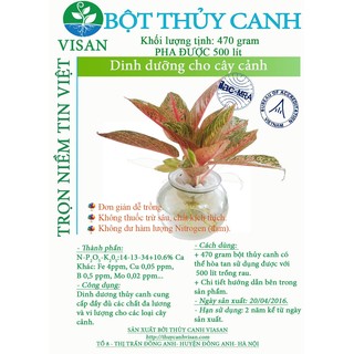 Dinh dưỡng thủy canh cây cảnh pha được 500 lít