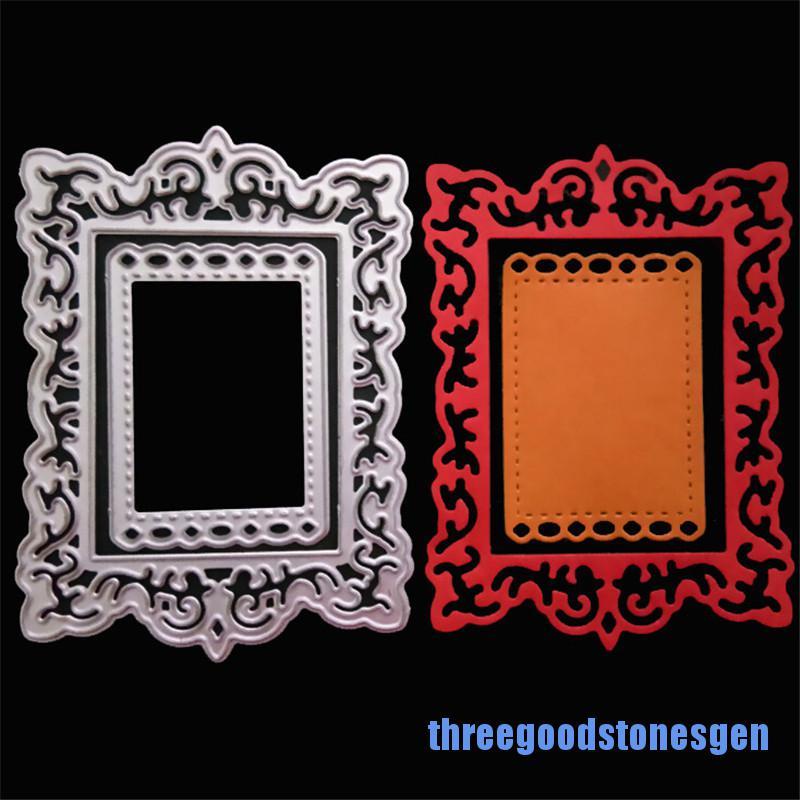 [threegoodstonesgen 0609] Frame Decor Metal Cutting Dies Stencils For Scrapbooking DIY Album Cards Making