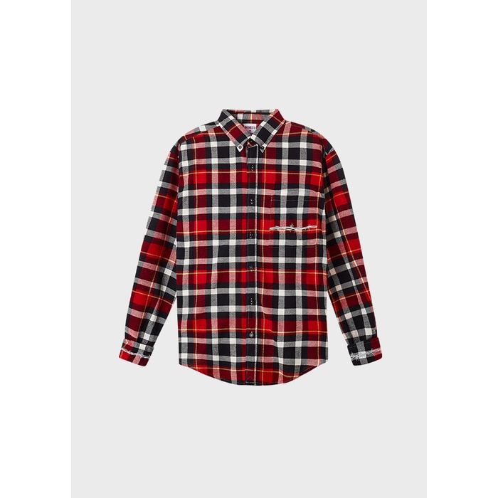 ÁO SƠ MI FLANNEL KẼM/ MÀU ĐỎ