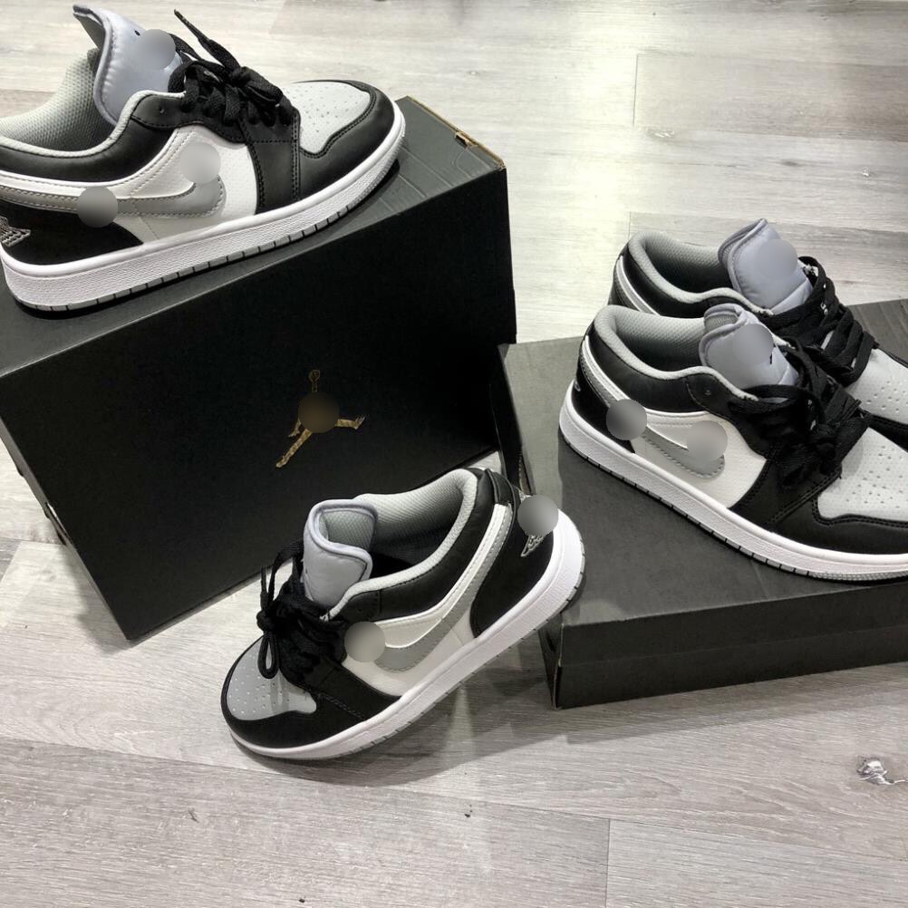 Giày Thể Thao Nam Nữ Jo.rdan JD1 Smoke Gray Low Ghi Đen Xám Cổ Thấp , Giầy sneaker hot trend