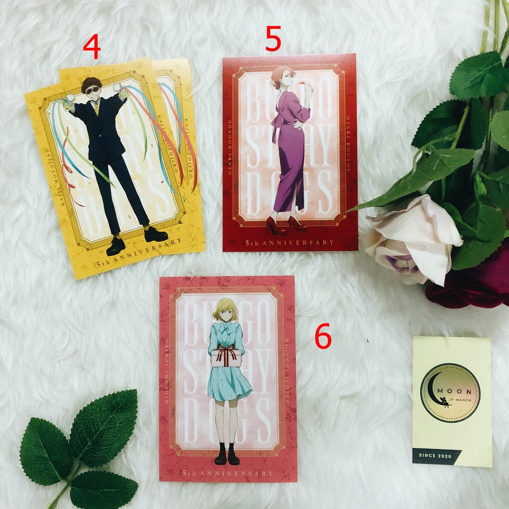 Postcard Bungou Stray Dogs gốc Nhật lẻ
