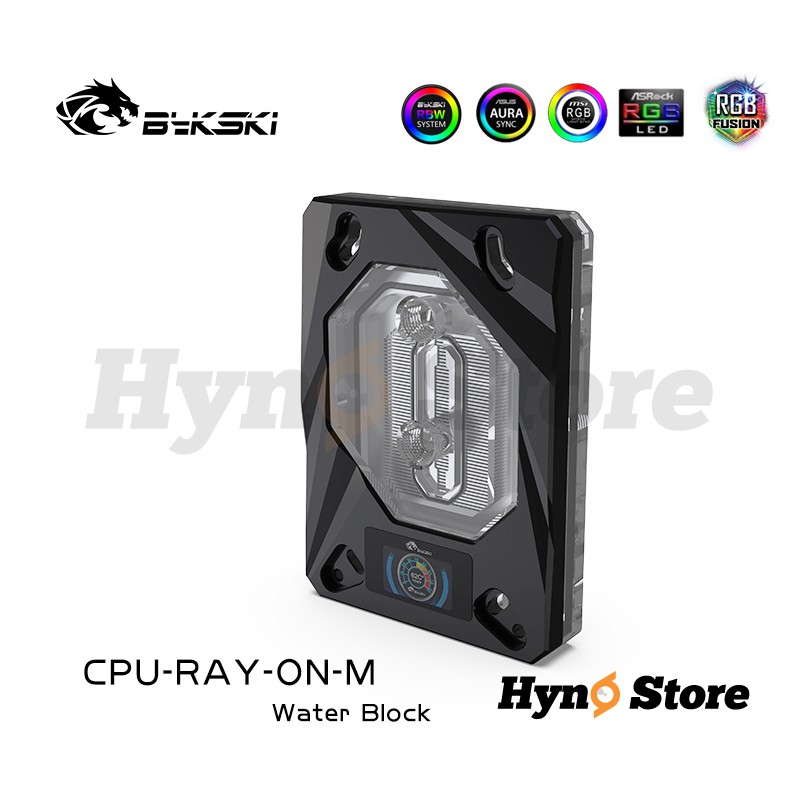 Block CPU AMD Bykski kèm đồng hồ hiển thị nhiệt độ màu Thiết kế mới Tản nhiệt nước custom - Hyno Store