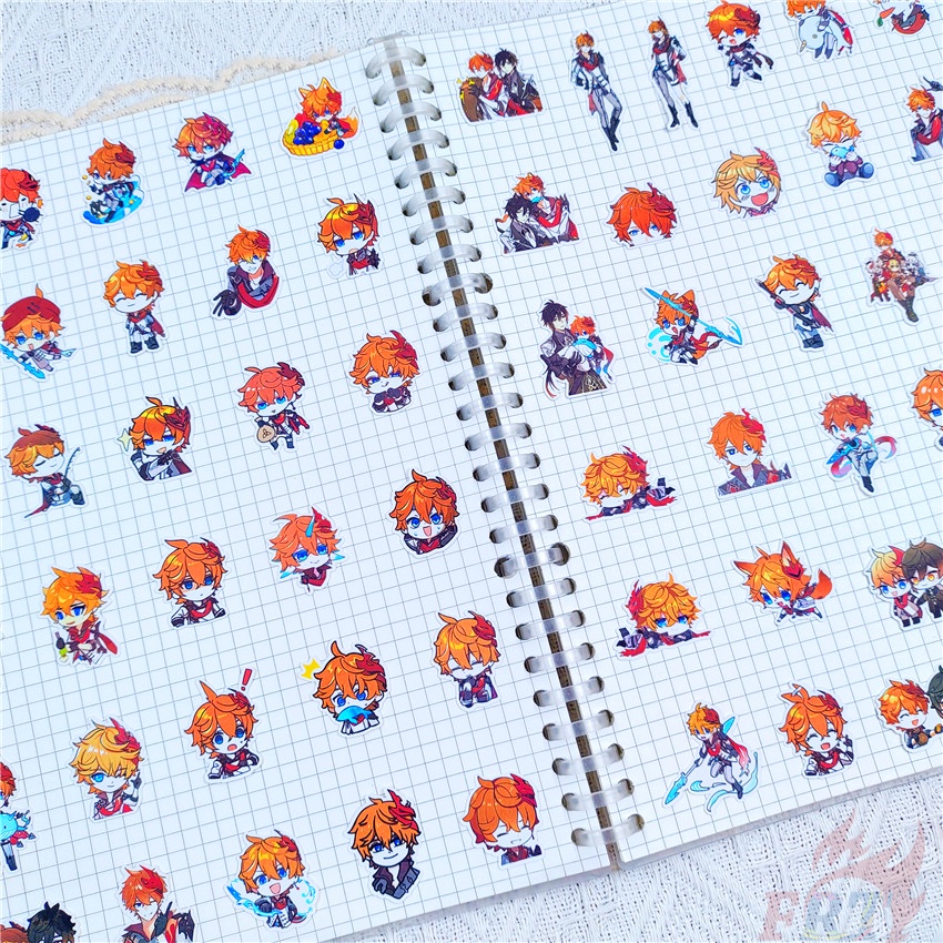 ★★★ Tác động của Genshin. Sticker Dán Trang Trí Nhật Ký Mini Tartaglia Q-1 ★★★ 60 Miếng Dán Trang Trí Album Thời Trang (Size: 2~3cm)