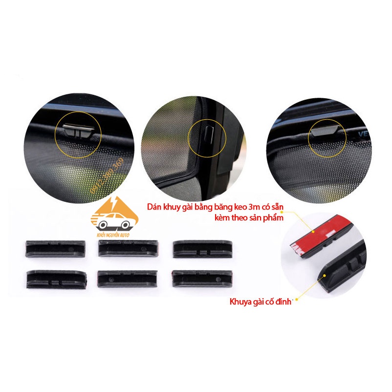 Rèm Che Nắng Xpander 2019 2020 2021 2022 - Bô 4 Tấm Dính Nam Châm Hàng Loại 1