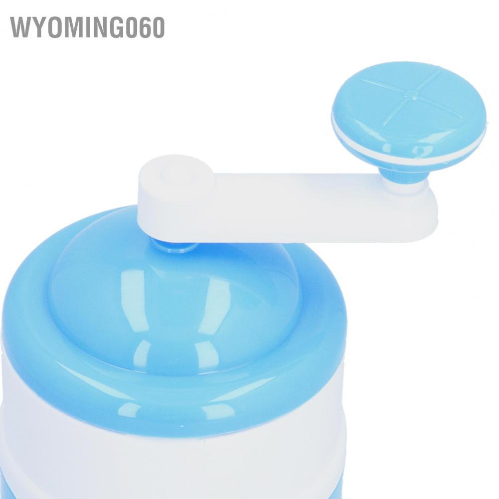 Wyoming060 Mini Ice Shaver Handheld Portable Manual Crusher Shaved Machine for Household