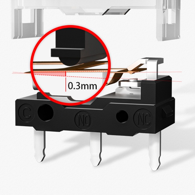 Set 4 công tắc micro Kailh GM 8.0 màu vàng chấm bi đen 3 pin 80 Million Click Life