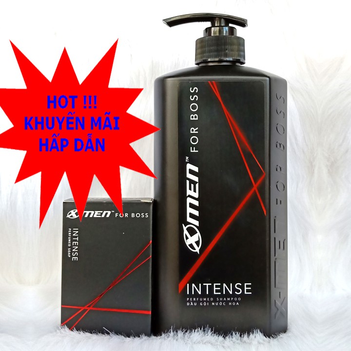 Dầu Gội Xmen For Boss Intense 650g - Tặng 1 Xà Bông 75g