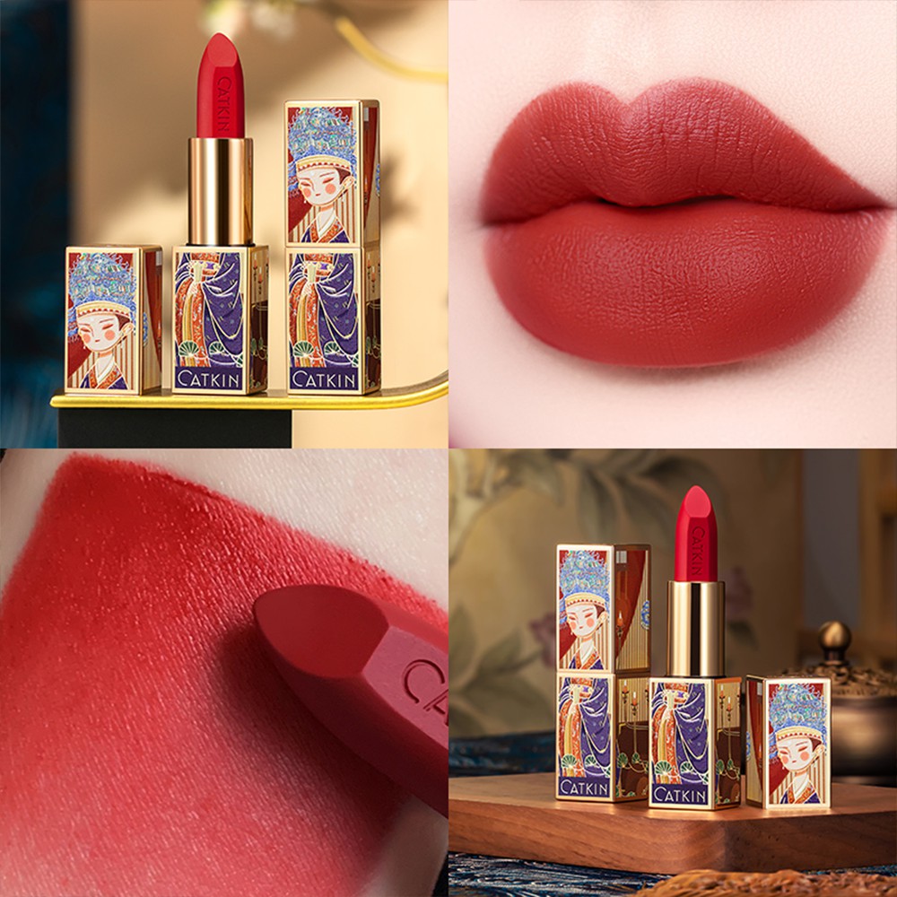 Son Lì CATKIN Chống Thấm Nước Lâu Trôi Dưỡng Ẩm Mềm Mịn Với Thiết Kế Vỏ Phong Cách Trung Hoa 3.6g | BigBuy360 - bigbuy360.vn