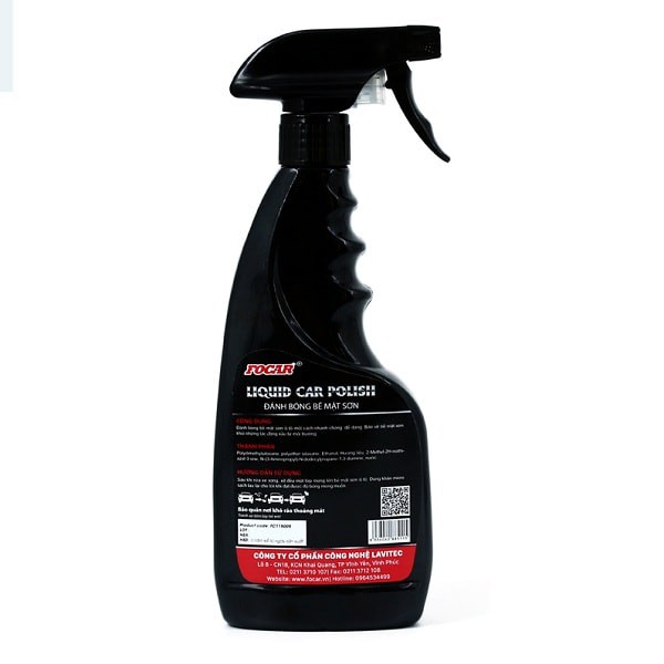 [Hàng Chất Lượng] Dung dịch đánh bóng bề mặt sơn, FOCAR Liquid Car Polish 500ml