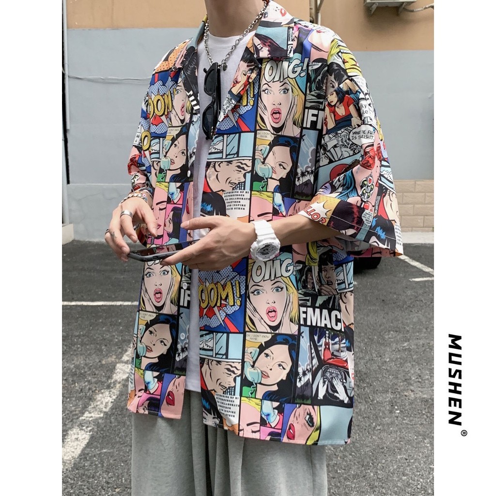 [Mã FAMAYMA2 giảm 10K đơn 50K] Áo sơ mi nam phong cách hàn quốc mới lạ