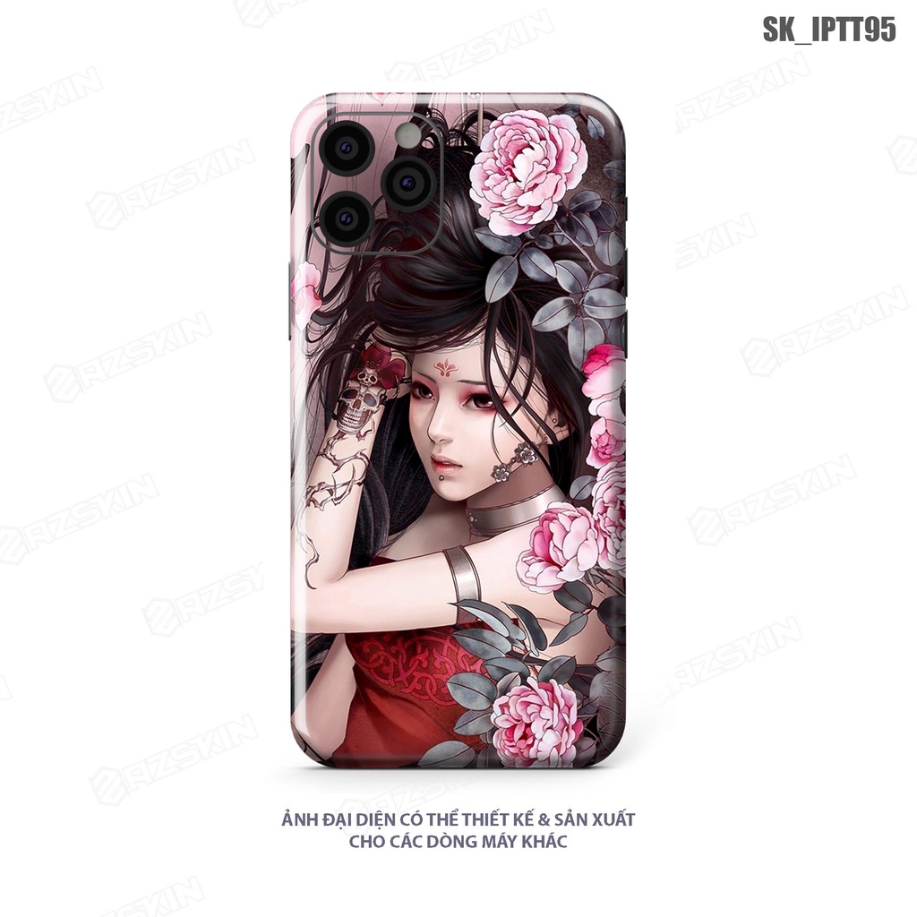 Miếng Dán Skin Hình Tattoo Japan IPhone 14/14 Pro Max |SK_IPTT95| Hình In Sắc Nét, Chống Nước, Khuôn Cắt CNC, Dễ Dán