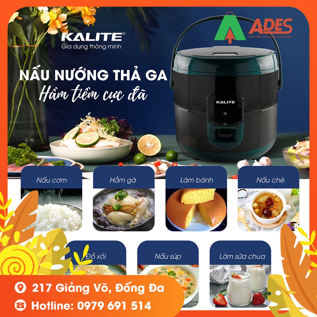 Nồi cơm điện đa năngg KALITE KL 619 1.8L đa chức năng - Bảo hành Chính hãng 12 Tháng - 1 đổi 1 trong 7 ngày - NEW 2021