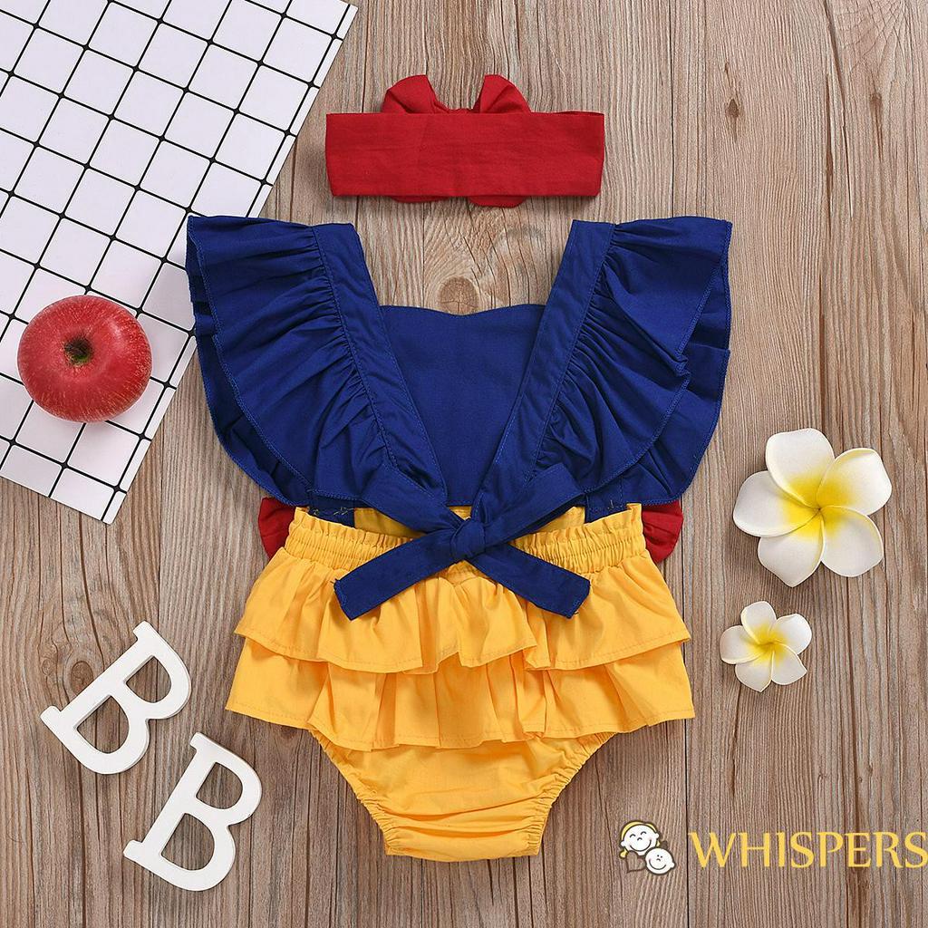 Jumpsuit Tay Dài Phối Nơ Cho Bé Gái 0-24 Tháng Tuổi