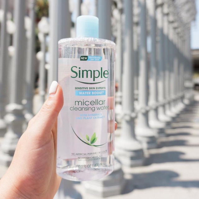 💧💧 Nước tẩy trang Simple Water Boost Micellar Water - Đã TẨY TRANG mà lại được CẤP ẨM. Dành cho da khô, da nhạy cảm