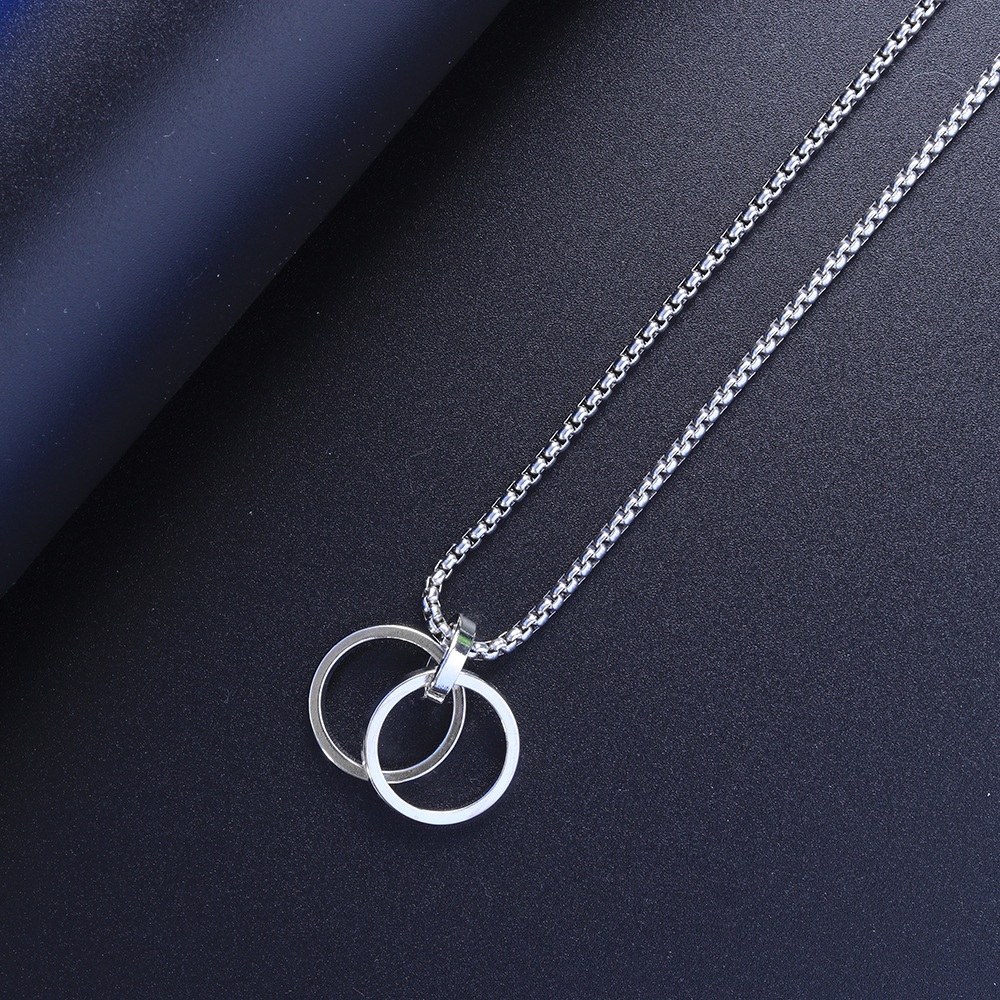 Dây Chuyền Nam Nữ Unisex Basic Punstore Chất Ngầu Hàn Quốc Titan Màu Bạc Đẹp - Vòng Cổ 2T