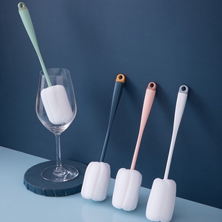 Long handle can hang cup brush can hang cup cleaning brush baby bottle sponge brush glass cleaning sponge brush