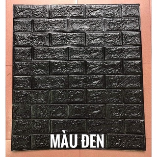 Xốp dán tường giả gạch 3d đen 3mm