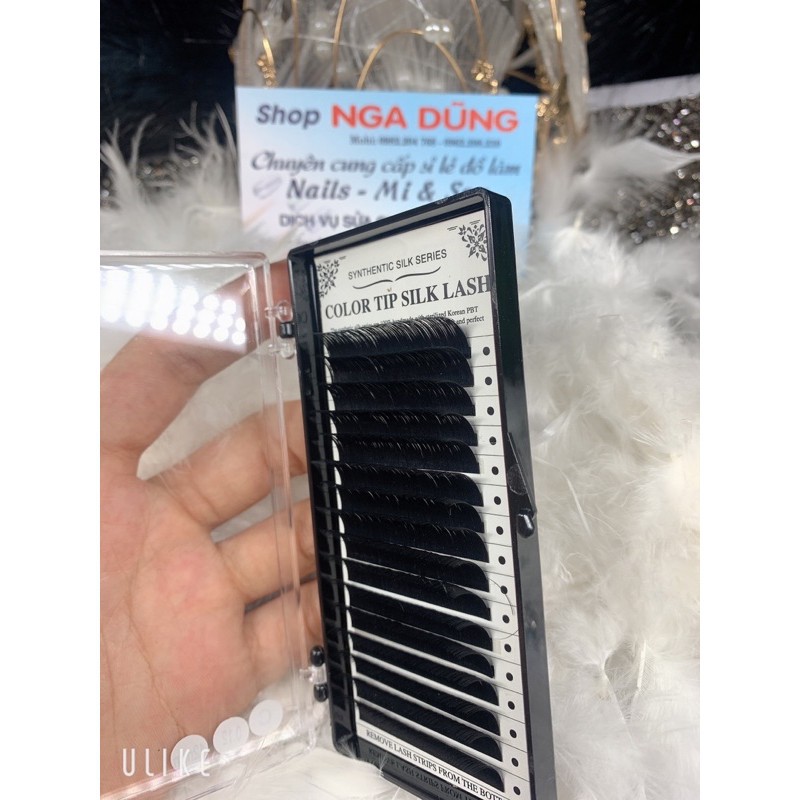 Mi color tip silk lash dày 0,12
