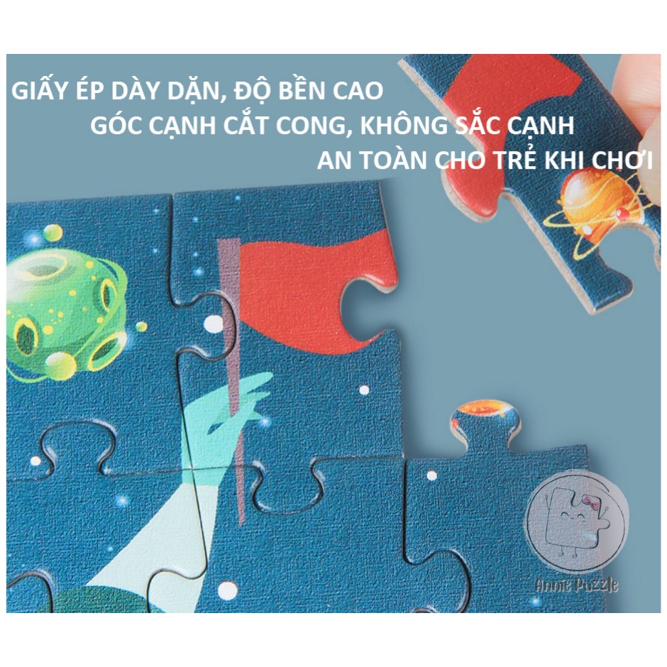 Đồ chơi xếp hình 24 mảnh ghép cho bé – Tranh ghép hình màu nhiều chủ đề có hộp giấy đựng dễ thương cho trẻ em