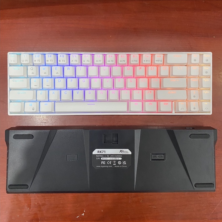 HOTSWAP RK71 RGB - Bàn phím cơ mini Royal Kludge RK71 RGB bàn phím bluetooth 5.1 nhỏ gọn chơi game văn phòng
