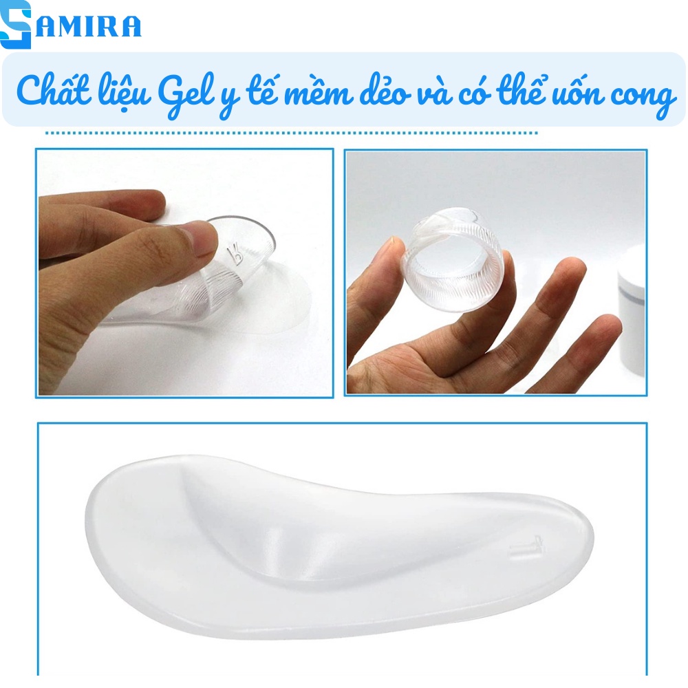 Cặp lót giày gel hỗ trợ tạo vòm chỉnh hình bàn chân bẹt hiệu quả tiện lợi CAO CẤP SA9
