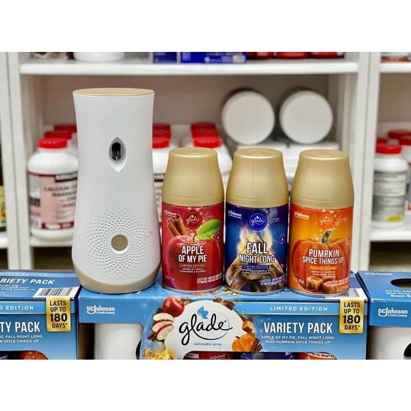 set xịt thơm phòng Glade tự động