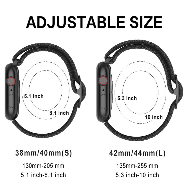 Dây Đeo Đồng Hồ Bằng Nylon Co Giãn 45mm 41mm 44mm 38mm 40mm 42mm Cho iwatch 3 4 5 6 SE 7