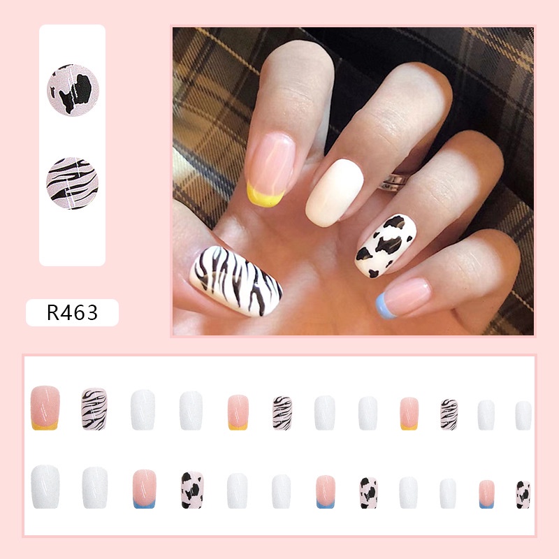 Móng tay giả /Kèm keo/ bộ 24 nail  Aba Store [R461-500]