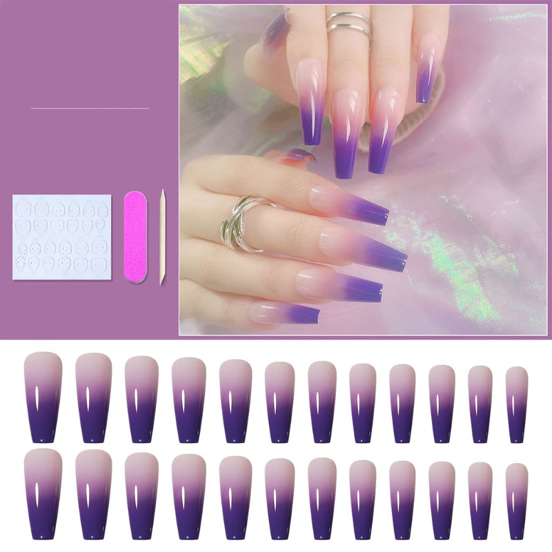 Bộ 24 Móng Tay Giả Bằng Nhựa ABS Tinh Tế Cho Nữ