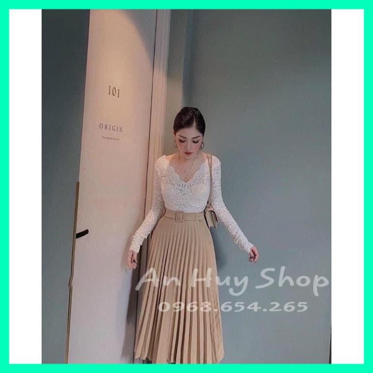 Chân váy midi dáng dài  LYNS kiểu dáng xếp ly có kèm đai Nhiều màu - MSD05 | BigBuy360 - bigbuy360.vn