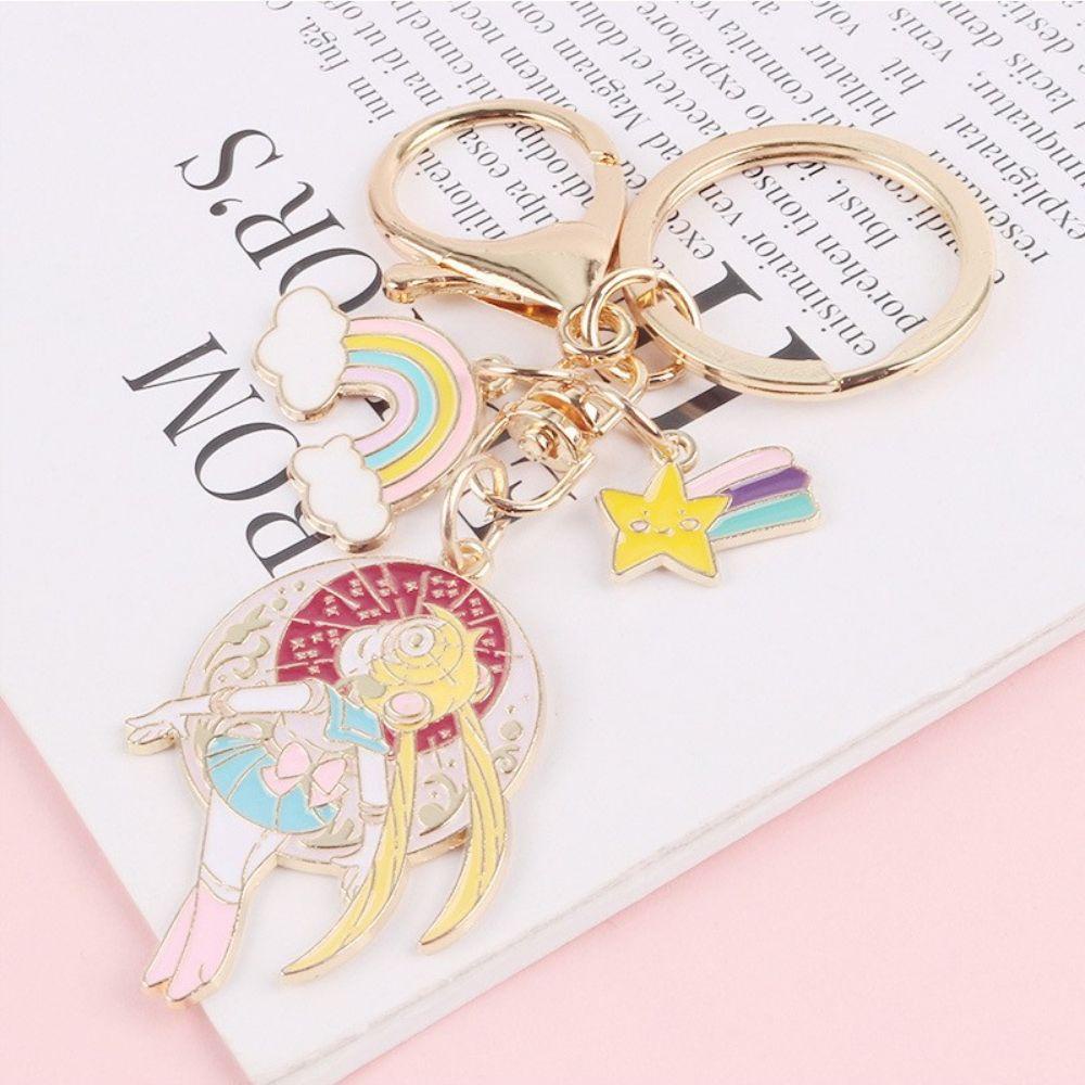 MXGOODS Hoạt Hình Móc Khóa Hình Thủy Thủ Mặt Trăng Xinh Xắn Sáng Tạo