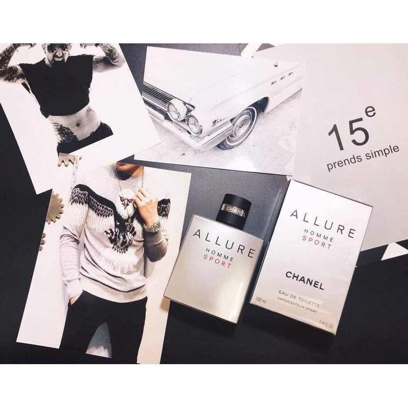 Nước hoa nam CHANEL Allure Homme Sport 100ml . Hàng thơm For Men - Sành điệu, nam tính .