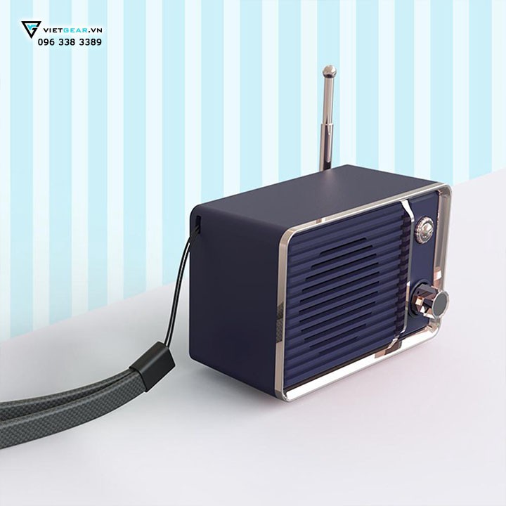 Loa Vintage DW01 bluetooth 4.1 hình chiếc đài mini nhỏ gọn