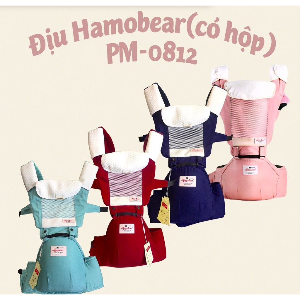 Địu ngồi Hamobear 4 tư thế cho bé