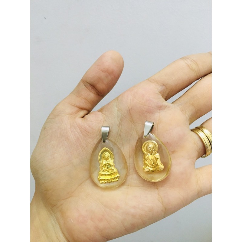 Mặt phật thuỷ tinh màu