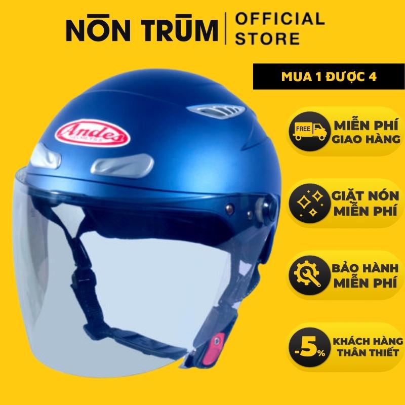 Nón bảo hiểm nửa đầu ANDES có kính 126K chính hãng